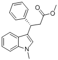 (3S)-(+)-3-(甲基-1H-吲哚-3-基)-3-苯丙酸甲酯 结构式