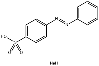 4-(フェニルアゾ)ベンゼンスルホン酸ナトリウム 化学構造式