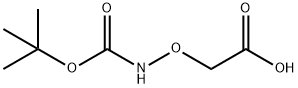 [(tert-ブトキシカルボニル)アミノオキシ]酢酸 化学構造式