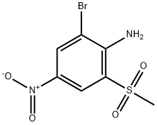 2-bromo-6-(mesyl)-4-nitroaniline Struktur