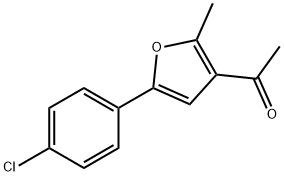 1-[5-(4-CHLOROPHENYL)-2-METHYL-3-FURYL]ETHAN-1-ONE Struktur