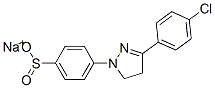 sodium p-[3-(p-chlorophenyl)-4,5-dihydro-1H-pyrazol-1-yl]benzenesulphinate 化学構造式