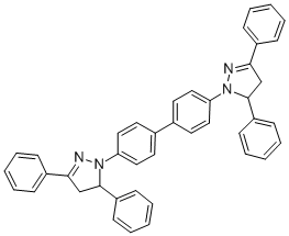 1,1'-(1,1'-Biphenyl)-4,4'-diylbis(4,5-dihydro-3,5-diphenyl)-(1H)-pyrazole Struktur