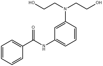 ３ベンゾイルアミノ［Ｎ，Ｎジ（βオキシエチル）］アニリン 化学構造式