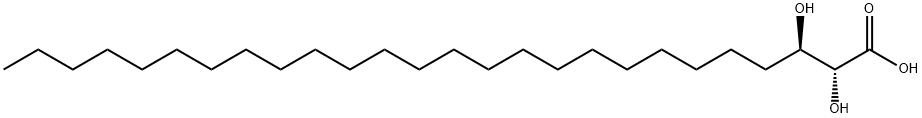 (2R,3R)-2,3-dihydroxyhexacosanoic acid 化学構造式