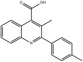 3-甲基-2-(对甲苯基)喹啉-4-羧酸,43071-46-1,结构式