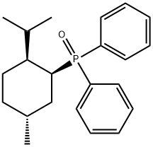 1β-イソプロピル-2β-(ジフェニルホスフィニル)-4α-メチルシクロヘキサン 化学構造式