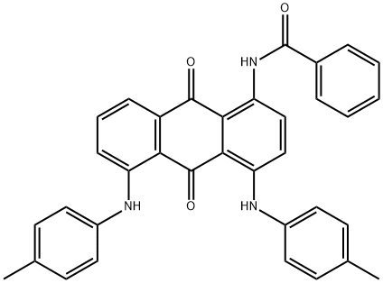 N-[4,5-bis[(4-methylphenyl)amino]-9,10-dioxo-anthracen-1-yl]benzamide Struktur