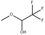 2,2,2-トリフルオロ-1-メトキシエタノール 化学構造式