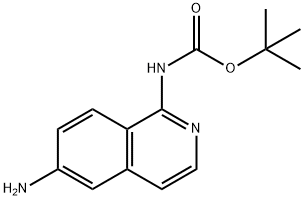 tert-butyl 6-aminoisoquinolin-1-ylcarbamate 化学構造式