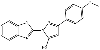 1-(1,3-苯并噻唑-2-基)-3-(4-甲氧苯基)-1H-吡唑-5-醇 结构式