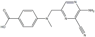 4-(N-(2-AMINO-3-CYANO-5-PYRAZINYLMETHYL)-N-METHYLAMINO)BENZOIC ACID Structure