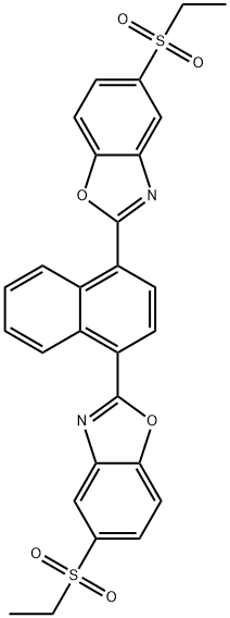 2,2'-(naphthalene-1,4-diyl)bis[5-(ethylsulphonyl)benzoxazole] Struktur