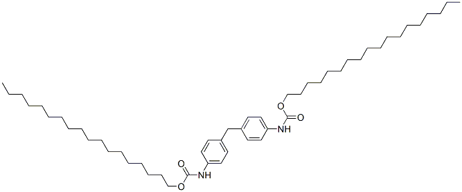 (亚甲基二-4,1-亚苯基)二氨基甲酸二(十八烷基)酯, 43136-13-6, 结构式