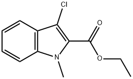 1-Methyl-3-chloro-1H-indole-2-carboxylic acid ethyl ester Structure