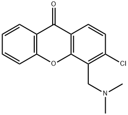 3-クロロ-4-[(ジメチルアミノ)メチル]-9H-キサンテン-9-オン 化学構造式