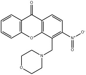 4-Morpholinomethyl-3-nitro-9H-xanthen-9-one 结构式