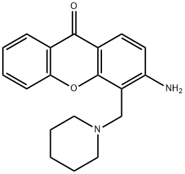 3-アミノ-4-ピペリジノメチル-9H-キサンテン-9-オン 化学構造式
