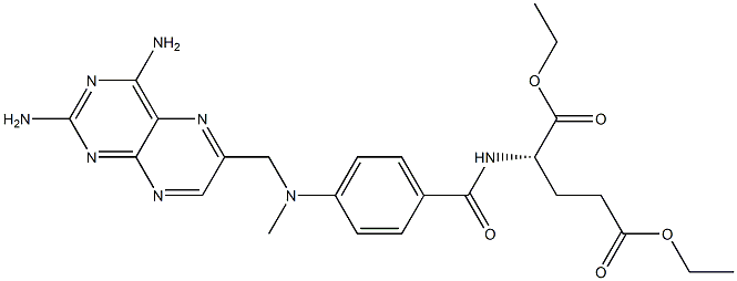 diethyl N-[4-[[(2,4-diamino-6-pteridinyl)methyl]methylamino]benzoyl]-L-glutamate Structure