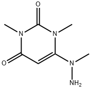 2,4(1H,3H)-Pyrimidinedione,1,3-dimethyl-6-(1-methylhydrazinyl)- Structure