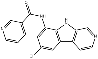 N-(6-CHLORO-9H-PYRIDO[3,4-B]INDOL-8-YL)-3-PYRIDINECARBOXAMIDE DIHYDROCHLORIDE Structure