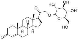 21-HYDROXY-4-PREGNENE-3,20-DIONE 21-GLUCOSIDE, 4319-56-6, 结构式