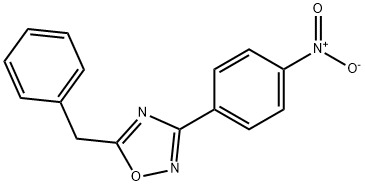 5-BENZYL-3-(4-NITROPHENYL)-1,2,4-OXADIAZOLE, 431908-57-5, 结构式