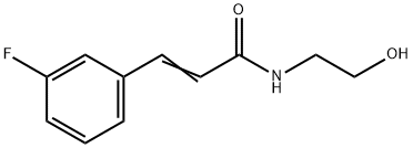 N-(2-Hydroxyethyl)-3-(3-fluorophenyl)propenamide 结构式