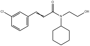 N-Cyclohexyl-N-(2-hydroxyethyl)-3-(3-chlorophenyl)propenamide Structure