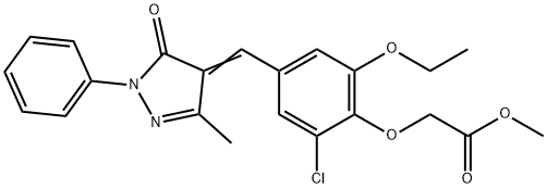 2-[2-Chloro-4-[(1,5-dihydro-3-methyl-5-oxo-1-phenyl-4H-pyrazol-4-ylidene)methyl]-6-ethoxyphenoxy]aceticacidmethylester|CS-1226