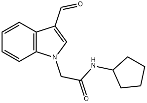 N-CYCLOPENTYL-2-(3-FORMYL-INDOL-1-YL)-ACETAMIDE,431981-28-1,结构式