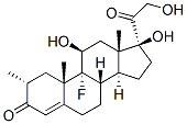 2 alpha-methyl-9 alpha-fluorocortisol 结构式
