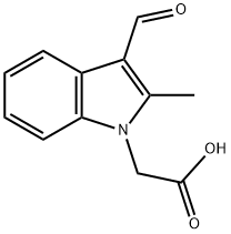 2-(3-甲酰基-2-甲基-1H-吲哚-1-基)乙酸, 432001-45-1, 结构式
