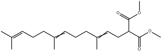 3,7,11-Trimethyl-2,6,10-dodecatrienylmalonic acid dimethyl ester Structure