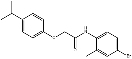 N-(4-bromo-2-methylphenyl)-2-(4-isopropylphenoxy)acetamide Struktur
