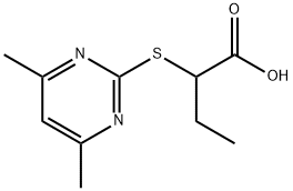 2-(4,6-二甲基嘧啶-2-硫代)丁酸,433242-64-9,结构式