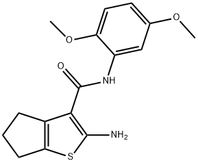 2-AMINO-N-(2,5-DIMETHOXYPHENYL)-5,6-DIHYDRO-4H-CYCLOPENTA[B]THIOPHENE-3-CARBOXAMIDE 结构式