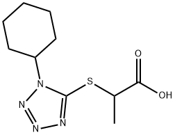 2-(1-环己基-1氢-四唑-5-基硫)-烟酸, 433253-83-9, 结构式