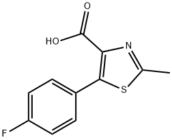 5-(4-氟苯基)-2-甲基-噻唑-4-甲酸, 433283-22-8, 结构式