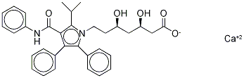 Atorvastatin Related Compound A (20 mg) (Desfluoro impurity,
or (3R,5R)-7-[3-(phenylcarbamoyl)-2-isopropyl-4,5-
diphenyl-1H-pyrrol-1-yl]-3,5-dihydroxyheptanoic acid
calcium salt) Structure