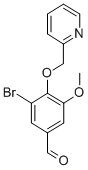 3-ブロモ-5-メトキシ-4-(ピリジン-2-イルメトキシ)ベンズアルデヒド 化学構造式