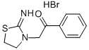 2-(2-iminothiazolidin-3-yl)-1-phenylethan-1-one monohydrobromide Structure