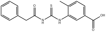 4-METHYL-3-[[[(PHENYLACETYL)AMINO]THIOXOMETHYL]AMINO]-BENZOIC ACID Structure