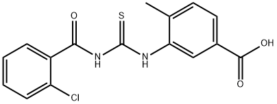 3-[[[(2-CHLOROBENZOYL)AMINO]THIOXOMETHYL]AMINO]-4-METHYL-BENZOIC ACID Struktur
