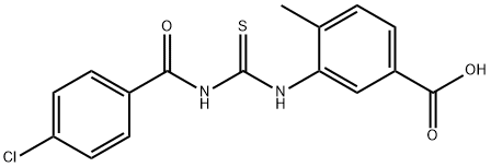3-[[[(4-CHLOROBENZOYL)AMINO]THIOXOMETHYL]AMINO]-4-METHYL-BENZOIC ACID,433698-94-3,结构式
