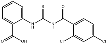 2-[[[(2,4-DICHLOROBENZOYL)AMINO]THIOXOMETHYL]AMINO]-BENZOIC ACID,433706-33-3,结构式