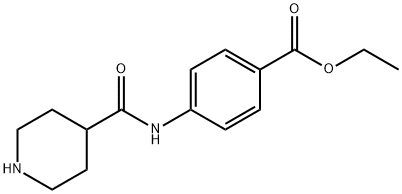 4-[(PIPERIDINE-4-CARBONYL)-AMINO]-BENZOIC ACID ETHYL ESTER 化学構造式