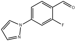 2-FLUORO-4-(1H-PYRAZOL-1-YL)BENZALDEHYDE, 433920-90-2, 结构式