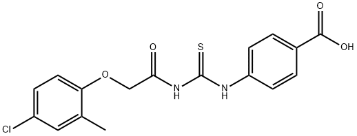 4-[[[[(4-CHLORO-2-METHYLPHENOXY)ACETYL]AMINO]THIOXOMETHYL]AMINO]-BENZOIC ACID Struktur