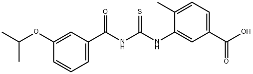 4-METHYL-3-[[[[3-(1-METHYLETHOXY)BENZOYL]AMINO]THIOXOMETHYL]AMINO]-BENZOIC ACID 化学構造式